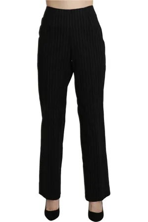 Bencivenga Bukser, Dame, Sort, XL, Bomuld, Elegant High-Waisted Straight Pants