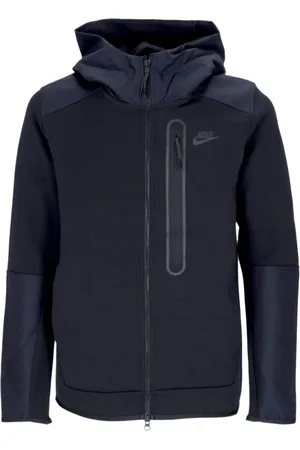 Nike Sweathshirts & Hoodies, Herre, Sort, XL, Bomuld, Tech Fleece Hættetrøje med lynlås Sort