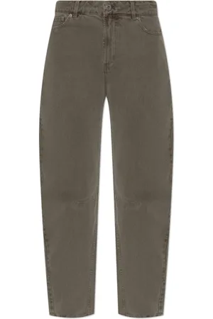 Halfboy Jeans, Dame, Grå, W28, Uld, Jeans med tapered ben