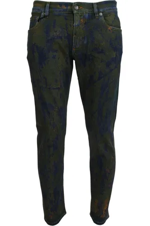Dolce & Gabbana Jeans, Herre, Grøn, S, Denim, Chic Slim-Fit Grøn Denim Jeans