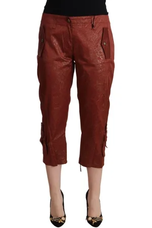 Roberto Cavalli Bukser, Dame, Brun, XS, Bomuld, Brun Kortet Bomuld Bukser