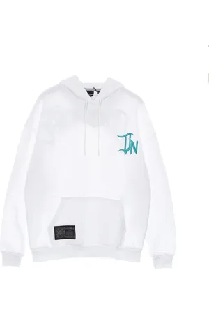 DOLLY NOIRE Sweathshirts & Hoodies, Herre, Hvid, XL, Bomuld, Hvid letvægts hættetrøje med 3D bogstaver