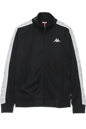 Kappa Sweathshirts & Hoodies, Herre, Sort, L, Uld, Slim Herre Track Jakke Sort/hvid/grå