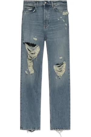 Balenciaga Jeans, Dame, Blå, XS, Bomuld, Jeans med slidt effekt