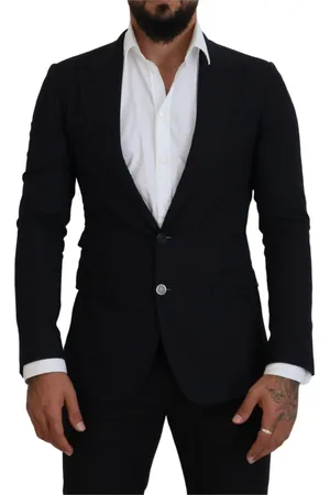 Dolce & Gabbana Jakke, Herre, Sort, M, Bomuld, Elegant sort enkeltknap blazer