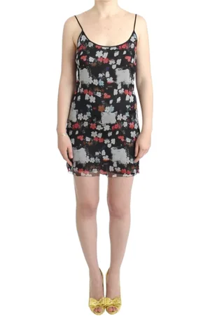 Costume National Kjole, Dame, Flerfarvet, XS, Blomstret Silke Mini Kjole