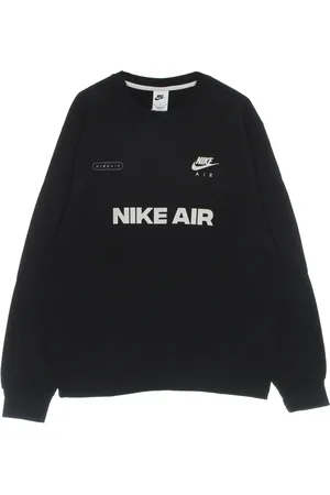 Nike Sweathshirts & Hoodies, Herre, Sort, XL, Bomuld, Sportswear Crewneck Sweatshirt Air Brushed-back