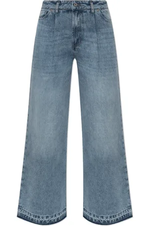 Halfboy Jeans, Dame, Blå, W29, Bomuld, Bredbenede jeans
