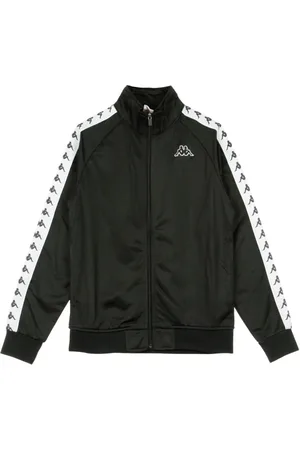 Kappa Sweathshirts & Hoodies, Herre, Sort, XL, Uld, Slim Herre Track Jacket Sort/Hvid