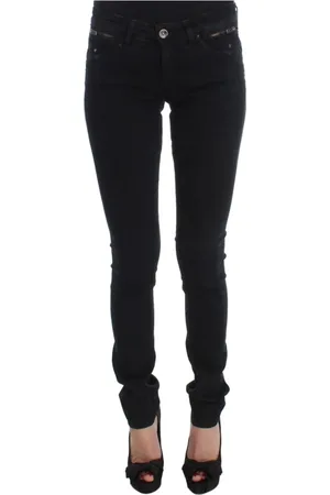 Costume National Jeans, Dame, Sort, W26, Bomuld, Slim Fit Designer Jeans i Sort