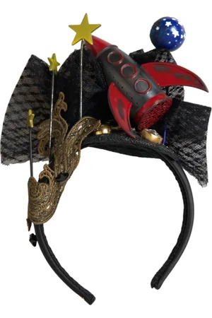 Dolce & Gabbana Tilbehør, Dame, Flerfarvet, ONE SIZE, Raket Krystal Stjerner Hovedbånd
