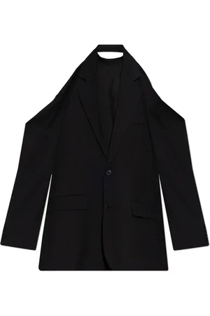 Balenciaga Kjole, Dame, Sort, XS, Uld, Kjole med blazer motiv
