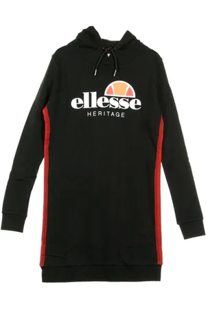 Ellesse Kjole, Dame, Sort, M, Uld, Sort hættetrøje kjole til kvinder
