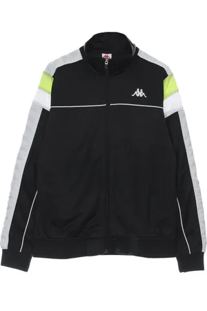 Kappa Sweathshirts & Hoodies, Herre, Sort, M, Uld, Slim Sort/grøn Tracksuit Jakke