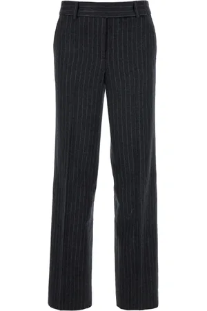 Michael Kors Bukser, Dame, Grå, XS, Bomuld, Grå Straight Leg Bukser