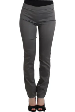 John Galliano Bukser, Dame, Grå, XS, Nylon, Gr Slim Designer Bukser