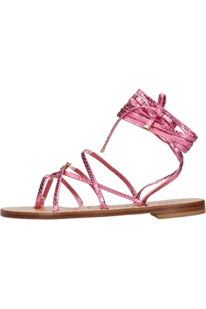 Emanuela caruso Sko, Dame, Lyserød, 41 EU, Uld, Sandaler Fuchsia