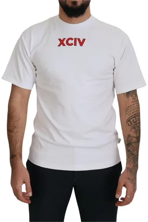 GCDS Top, Herre, Hvid, XS, Bomuld, Ægte hvid bomuldst-shirt