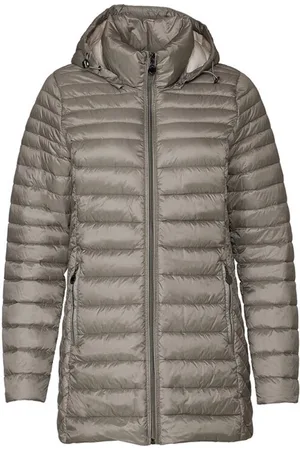 Danwear Jakke, Dame, Grå, 3XL, Uld, Quiltet Let Dunjakke i Grøn/Sand