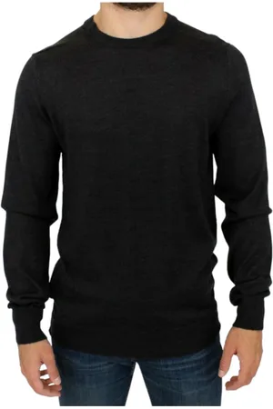 Costume National Strik, Herre, Grå, M, Polyester, Elegant grå sweater med rund hals