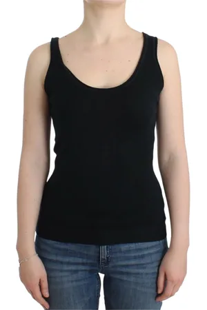 ERMANNO SCERVINO Top, Dame, Sort, S, Cashmere, Sort Cashmere Strik Top