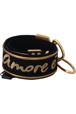 Dolce & Gabbana Taske, Dame, Sort, ONE SIZE, Uld, Elegant Guld-Sort Skulderrem