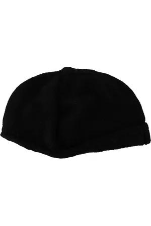 Dolce & Gabbana Tilbehør, Dame, Sort, ONE SIZE, Uld, Luksus Sort Strikket Beanie Hat