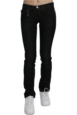 Costume National Jeans, Dame, Sort, W24, Denim, Elegant Sort Slim Fit Denim Jeans