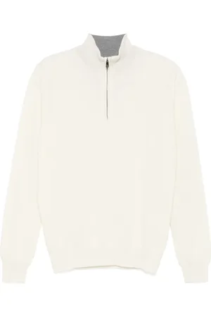 corneliani Strik, Herre, , 3XL, Uld, Luksus Uld/Kashmir Halv-Zip Strik