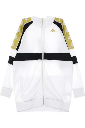 Kappa Sweathshirts & Hoodies, Dame, Hvid, XS, Uld, Dame Track Jacket Hvid/Sort/Gul