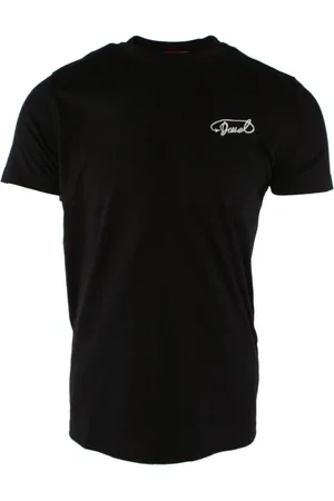 Diesel Top, Herre, Sort, L, Bomuld, Klassisk sort bomulds T-shirt med logo