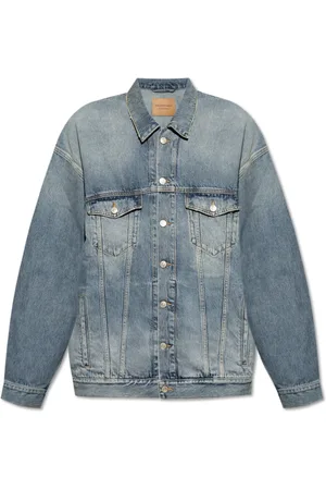 Balenciaga Jakke, Herre, Blå, L, Denim, Denim jakke
