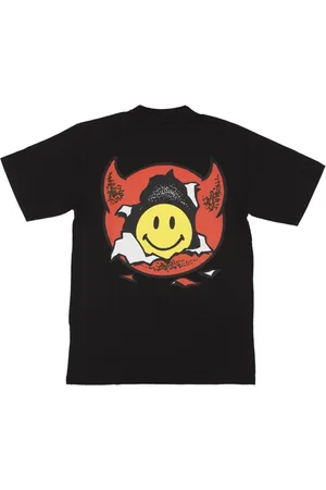 MARKET Top, Herre, Sort, L, Bomuld, Smiley Inner Peace Tee