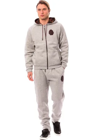 BILLIONAIRE Sport, Dame, Grå, 3XL, Bomuld, Elegant grå bomulds sweatuit ensemble