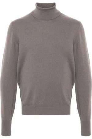 DRUMOHR Strik, Herre, Brun, XL, Cashmere, Luksuriøs Brun Cashmere Strik Trøje