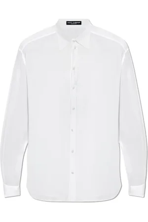 Dolce & Gabbana Skjorte, Herre, Hvid, M, Tyl, Silkeskjorte
