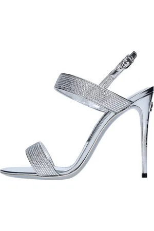 Dolce & Gabbana Sko, Dame, Grå, 36 1/2 EU, Læder, Sandal Sølv