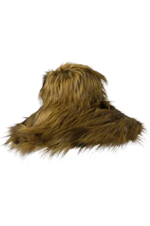 Dolce & Gabbana Tilbehør, unisex, Brun, 57 CM, Polyester, Brun Pels Spand Hat