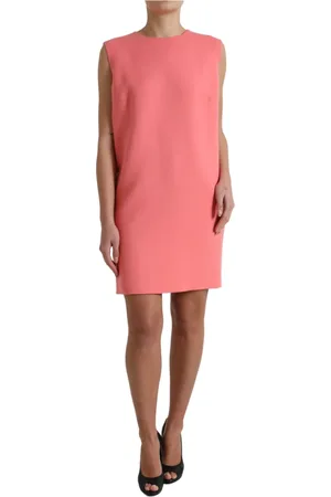 Dolce & Gabbana Kjole, Dame, Lyserød, 2XL, Uld, Elegant rmlst Shift Mini Kjole