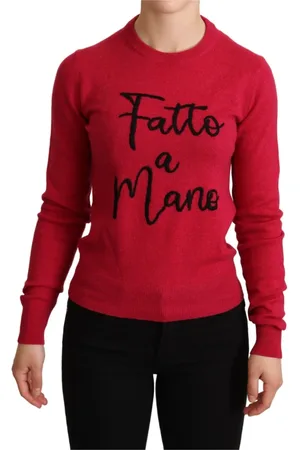 Dolce & Gabbana Strik, Herre, Lyserød, XS, Cashmere, Luksus Cashmere Sweater