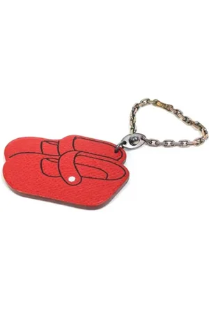 Hermès Pre-owned, Dame, Rød, ONE SIZE, Tyl, Pre-owned Laeder ngleholdere