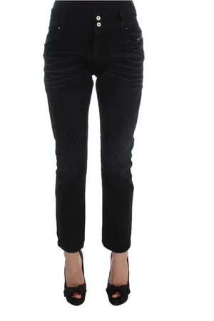 Costume National Jeans, Dame, Sort, W26, Bomuld, Sort Slouchy Fit Jeans til Trendsettere