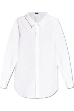 Balenciaga Bluser & Skjorter, Dame, Hvid, 2XS, Bomuld, Løstsiddende skjorte