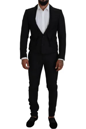 Dolce & Gabbana Jakkesæt, Herre, Sort, S, Uld, Elegant sort Martini-dragt