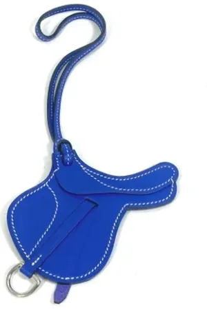 Hermès Pre-owned, Dame, Blå, ONE SIZE, Tyl, Pre-owned Laeder ngleholdere