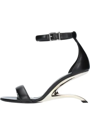 Alexander McQueen Sko, Dame, Sort, 38 EU, Læder, Sandal Sort