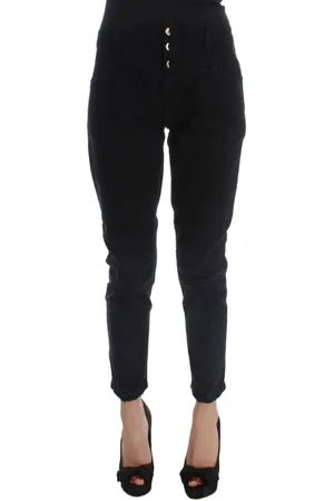 Costume National Jeans, Dame, Sort, W28, Denim, Slim Fit Sort Denim Jeans