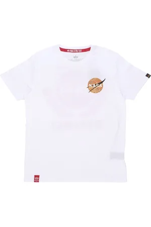 Alpha Industries Top, Herre, Hvid, XL, Bomuld, Nasa Davinci Tee Hvid Herre T-shirt