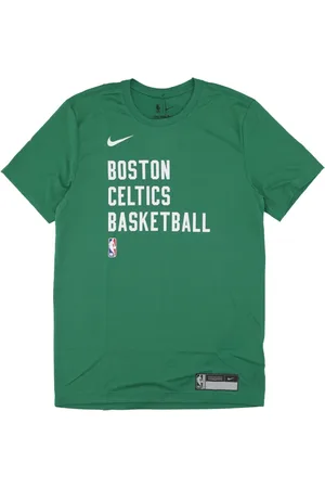 Nike Top, Herre, Grøn, XL, Polyester, Boston Celtics Tee Essential Crew Neck