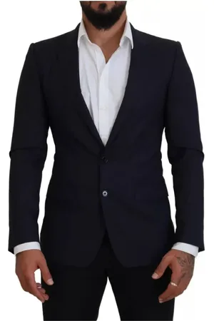 Dolce & Gabbana Jakkesæt, Herre, Blå, S, Uld, Blå Uld Slim Fit Formel Blazer